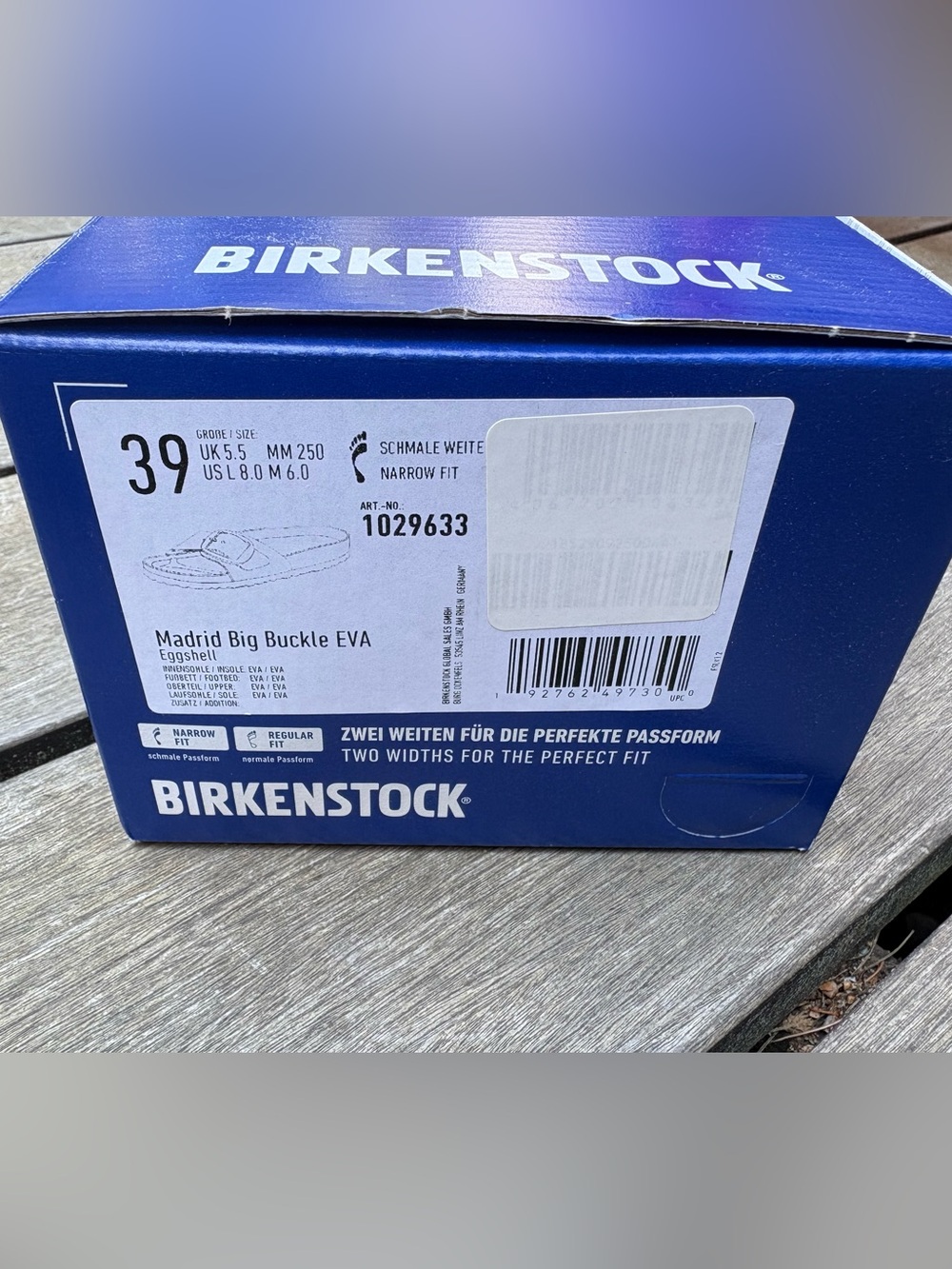Birkenstock White Madrid Big Buckle EVA Slide - Picture 8 of 8